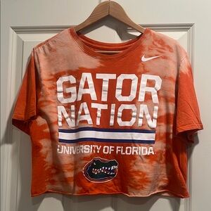 Nike Orange Tie-Dye Gator Nation Crop Tee